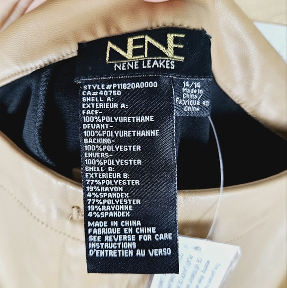 NENE by NENE LEAKES | faux leather high waist stretch trouser pants - Picture 6 of 8